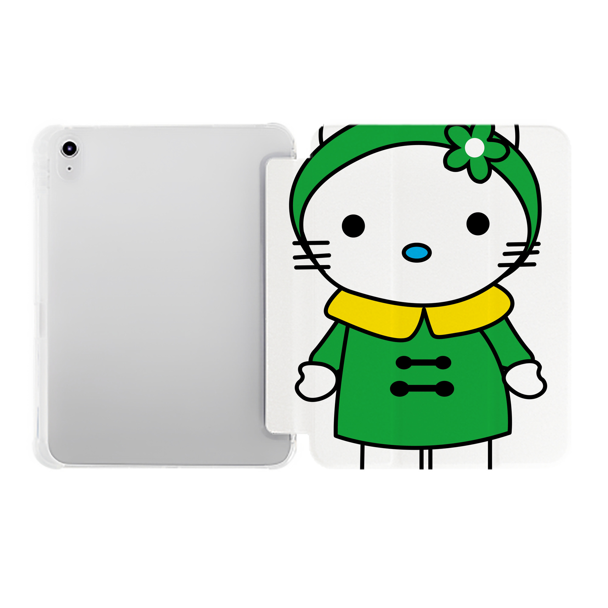 （画像用） Hello Kitty ハローキティ IPad ケース ペン収納付き 三つ折りスタンド PUレザー×シリコン 対応機種9.5/10.5/10.9インチ
